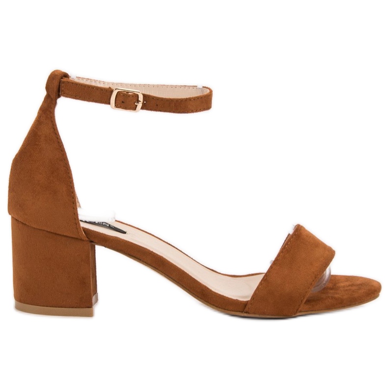 Sandale din piele intoarsa VICES maro