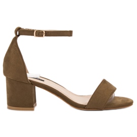 Sandale din piele intoarsa VICES maro