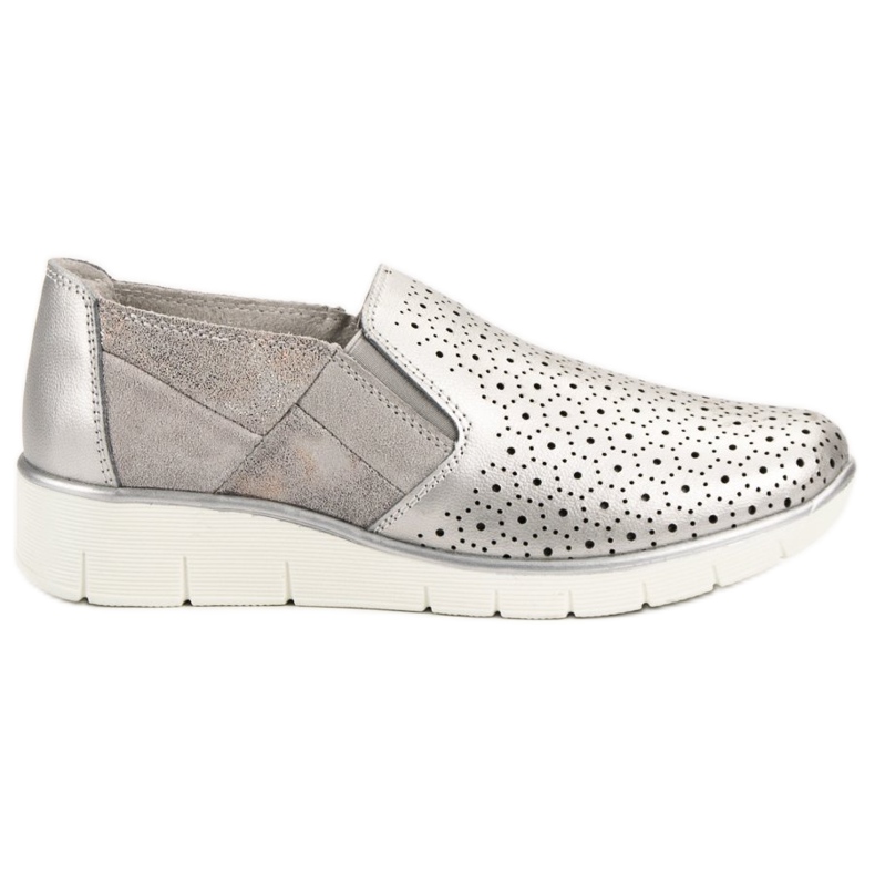Filippo Slip On Silver Shoes gri