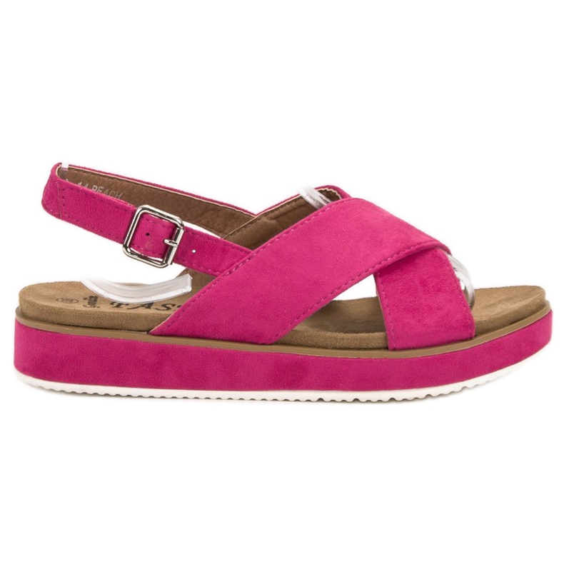 Goodin Sandale din piele de căprioară roz