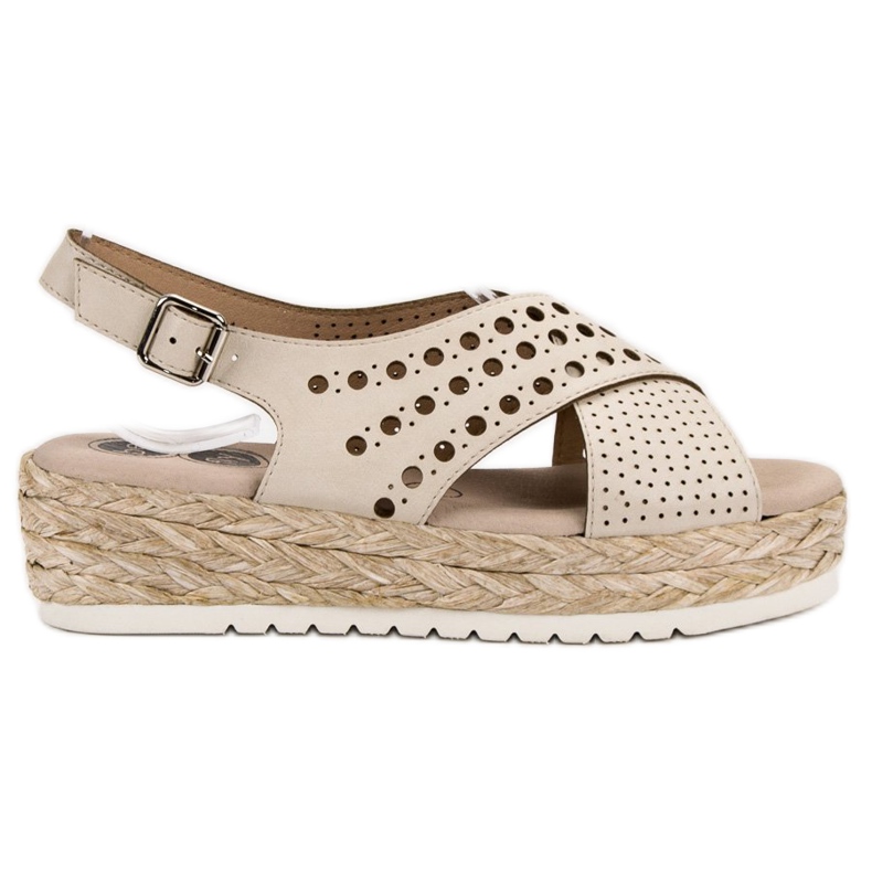SHELOVET Sandale espadrile bej