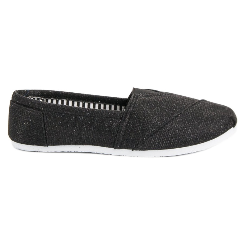 SHELOVET Adidași Glitter Slip On negru