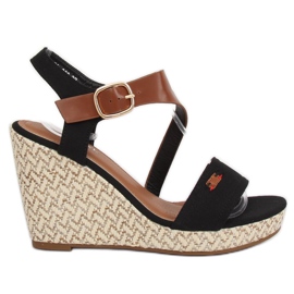 Sandale cu toc negru BL-360 negru