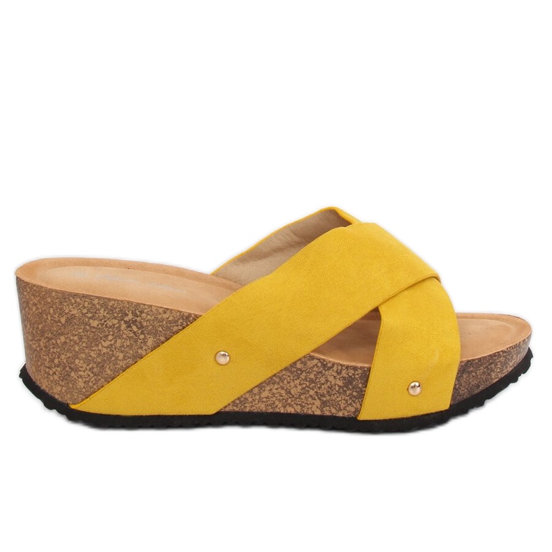 Galben G1560 Papuci galbeni cu pană