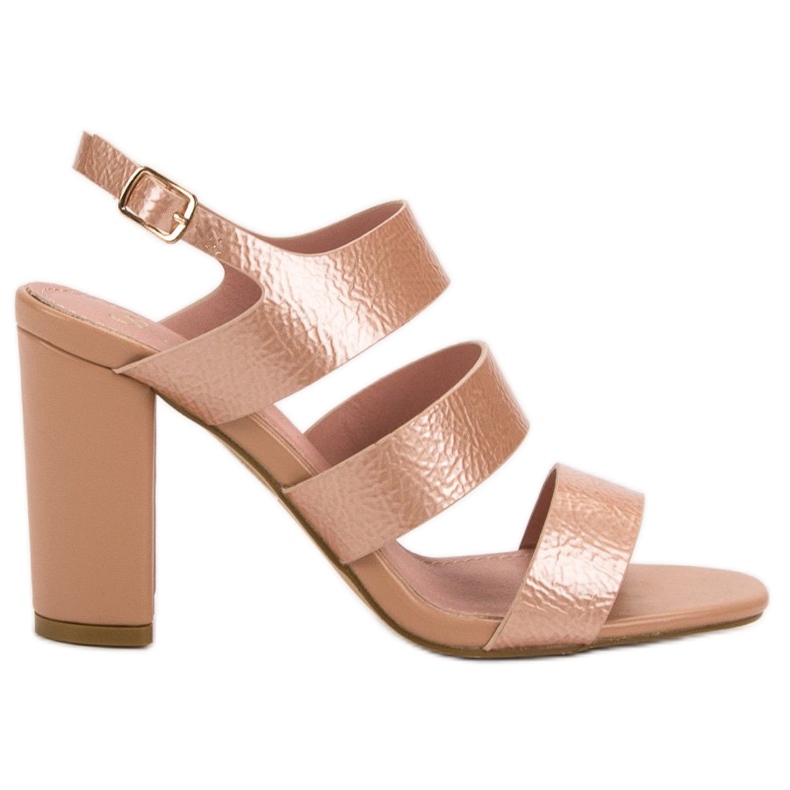 SHELOVET Sandale roz pe o bară