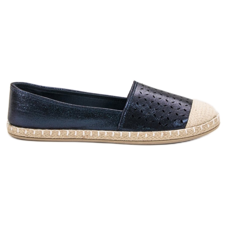 New Tlck Espadrile cu sclipici albastru marin