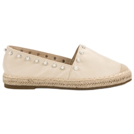 Erynn Espadrile Cu Perle maro