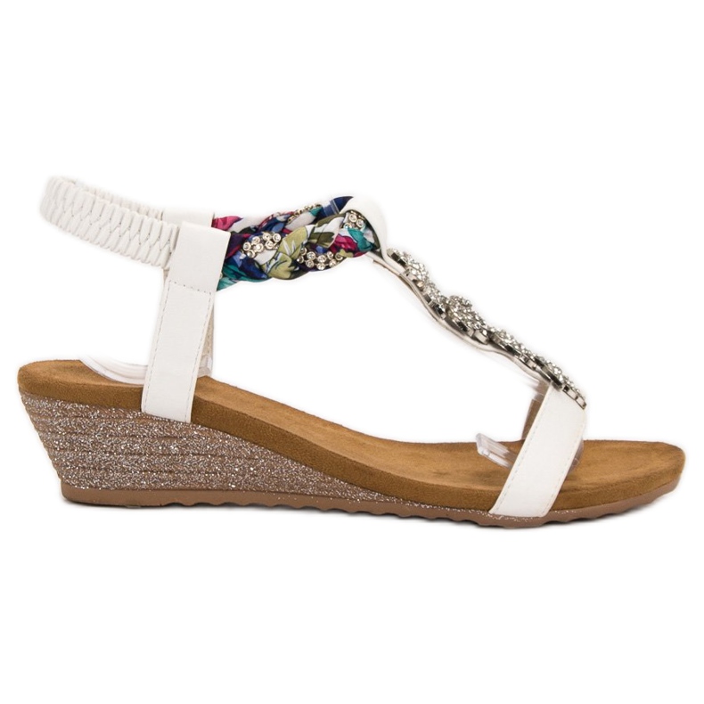 SHELOVET Sandale Cu Ornamente alb SHELOVET Sandale Cu Ornamente alb