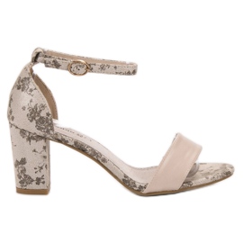 Goodin Sandale elegante cu toc maro