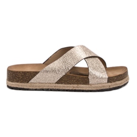 Goodin Papuci confortabili de aur Goodin Papuci confortabili de aur