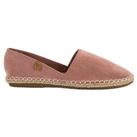 VICES Espadrile din piele de căprioară roz VICES Espadrile din piele de căprioară roz