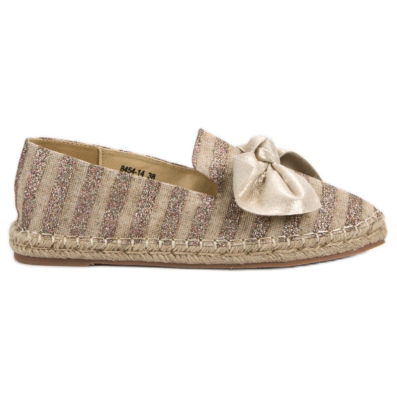 Espadrile cu sclipici VICES maro Espadrile cu sclipici VICES maro