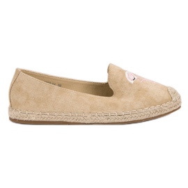 Espadrile Cu Flamingo VICES maro Espadrile Cu Flamingo VICES maro