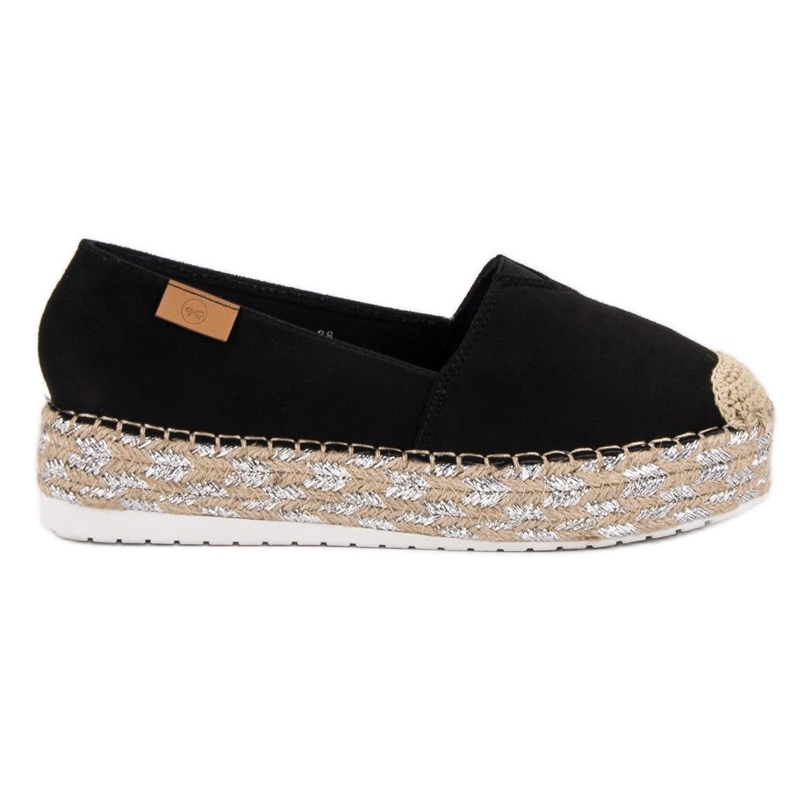 Forever Folie Espadrile negre pe platformă negru