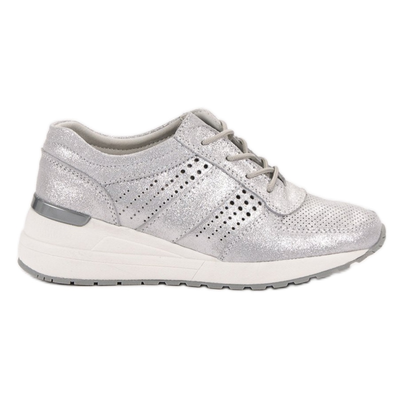 Încălțăminte din piele VINCEZA gri