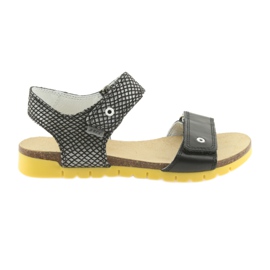 Bartek Sandale din piele pentru fete 59183 Negru cu model
