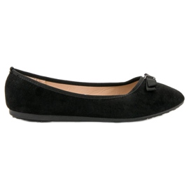 GUAPISSIMA Balerini cu sclipici negru GUAPISSIMA Balerini cu sclipici negru