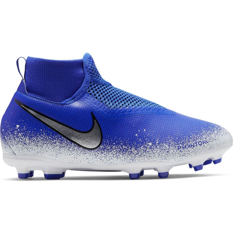 Pantofi de fotbal Nike Phantom Vsn Academy Df FG / MG Jr AO3287-410 multicolor albastru
