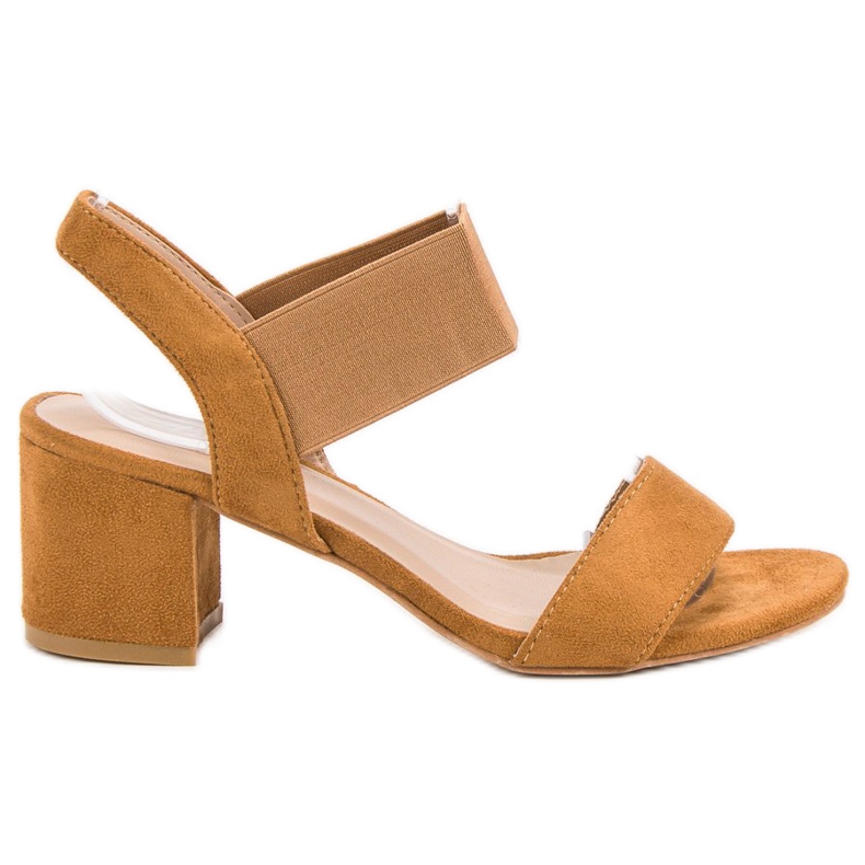 SHELOVET Sandale cu toc înalt maro SHELOVET Sandale cu toc înalt maro