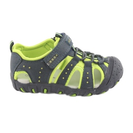 Sandale cu velcro American Club DR11 pentru băieți verde albastru marin