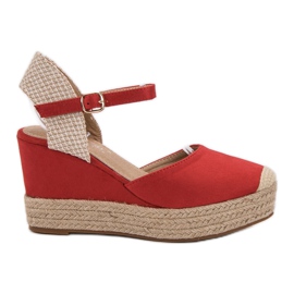 Seastar Espadrile pe platformă roșu