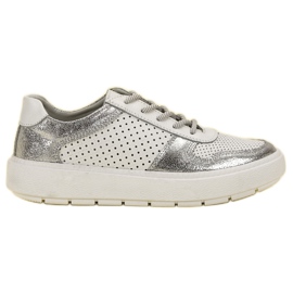 Goodin Pantofi din piele de brocart alb Goodin Pantofi din piele de brocart alb