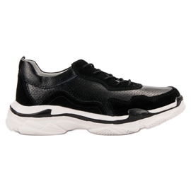 Goodin Adidași din piele neagră negru Goodin Adidași din piele neagră negru
