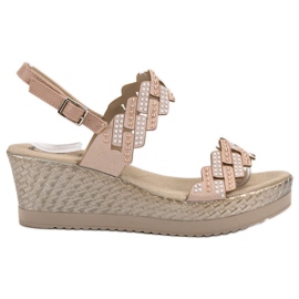 Aclys Sandale ușoare cu toc maro Aclys Sandale ușoare cu toc maro