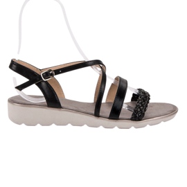 Kylie Sandale negre pe platformă negru