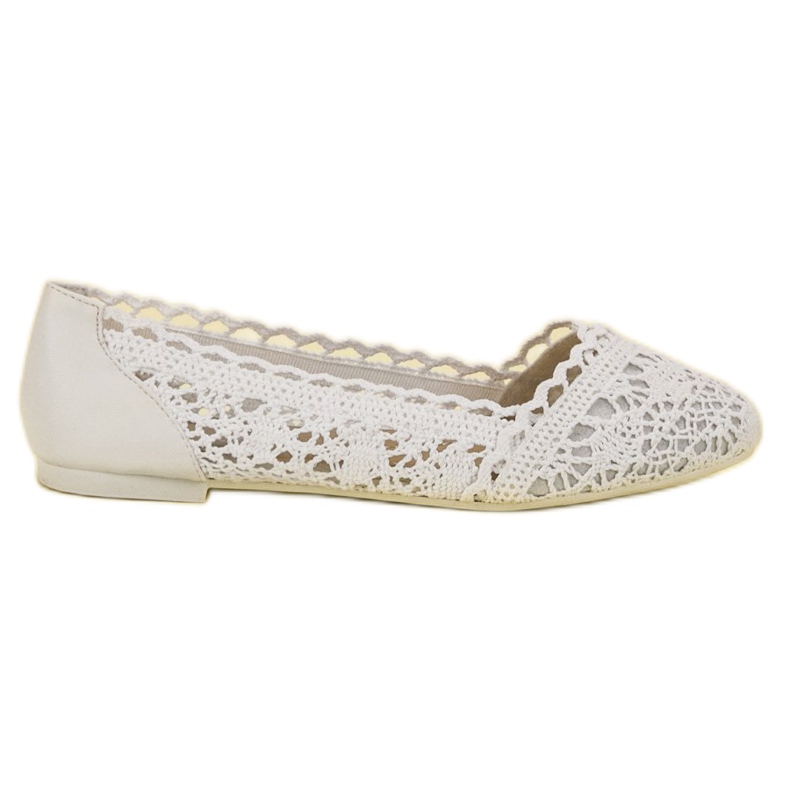 Coura Balerini din dantelă albă