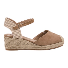 Kylie Espadrile cu pană bej Kylie Espadrile cu pană bej