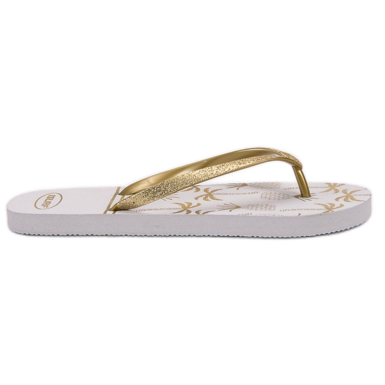 SHELOVET Flip-flops ușoare alb galben