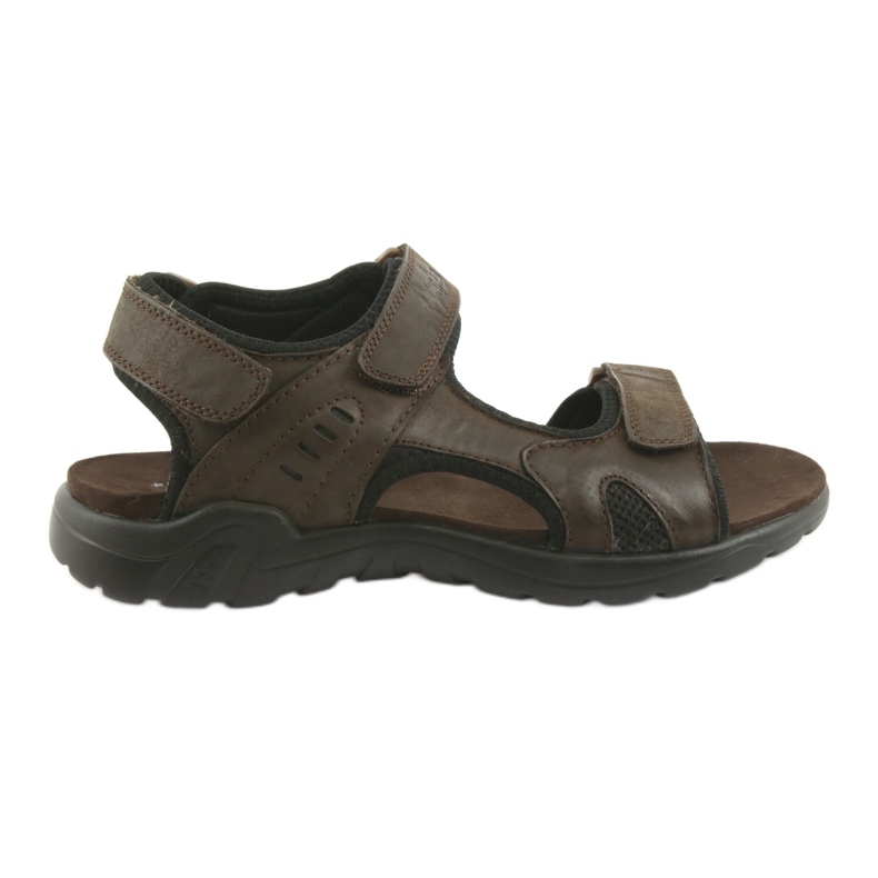 American Club Sandale sport din piele americană CY11 maro negru