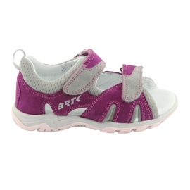 Sandale Velcro Bartek 16187 roz/gri
