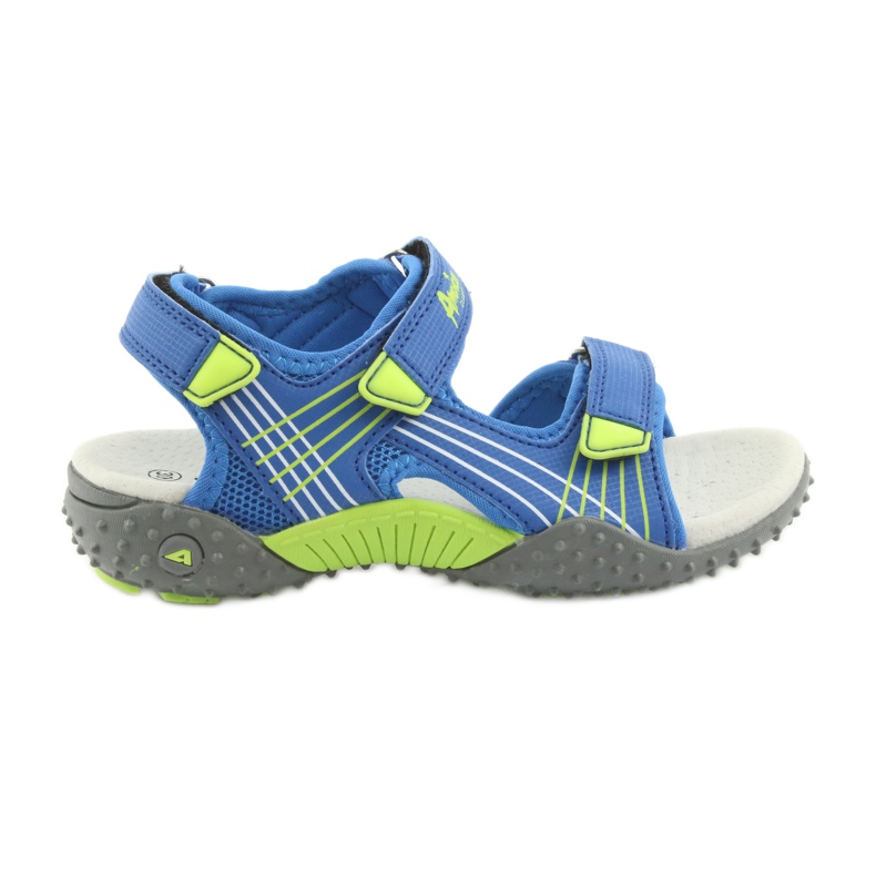 Sandale băieți American Club HL16 albastru / lime verde