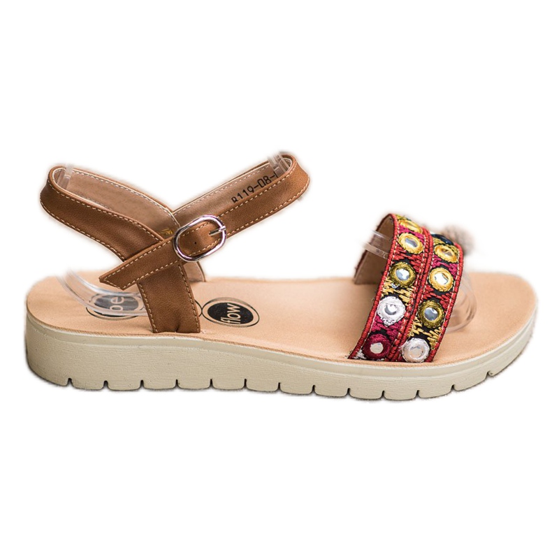 SHELOVET Sandale casual maro