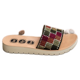 SHELOVET Papuci Cu Zirconiu Cubic multicolor