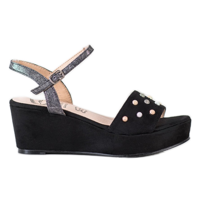 Aclys Sandale cu toc casual negru