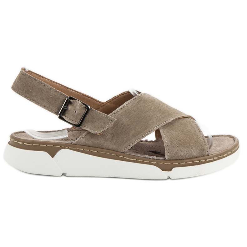 Filippo Sandale din piele pe platformă maro