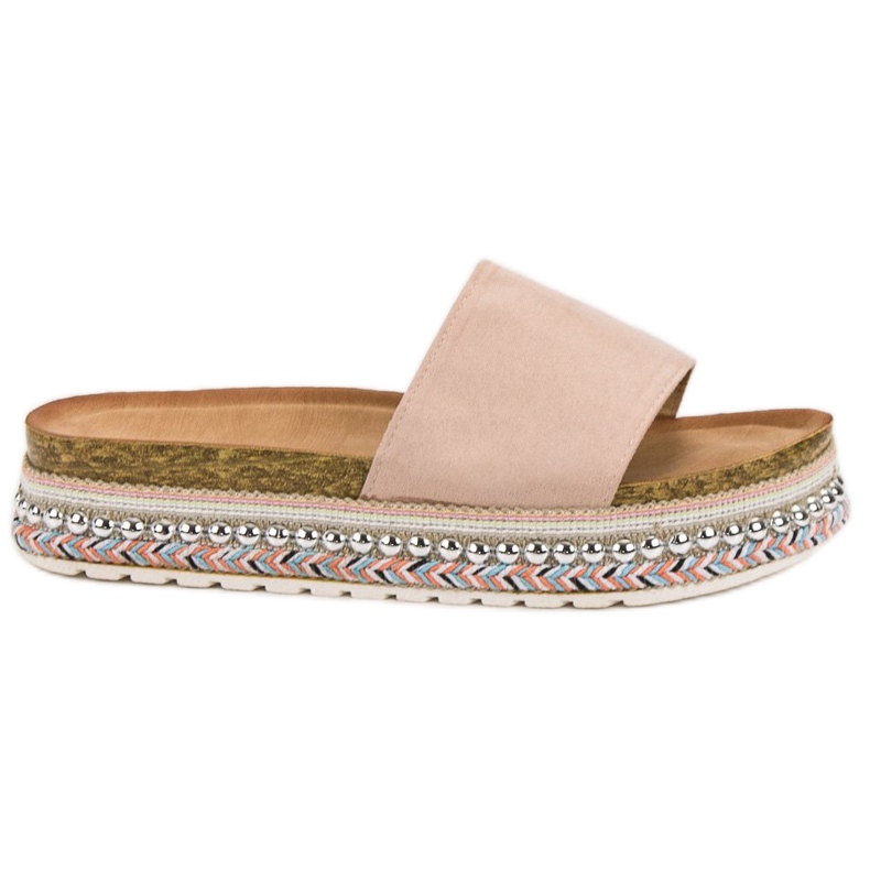 Cm Paris Papuci pe platformă maro