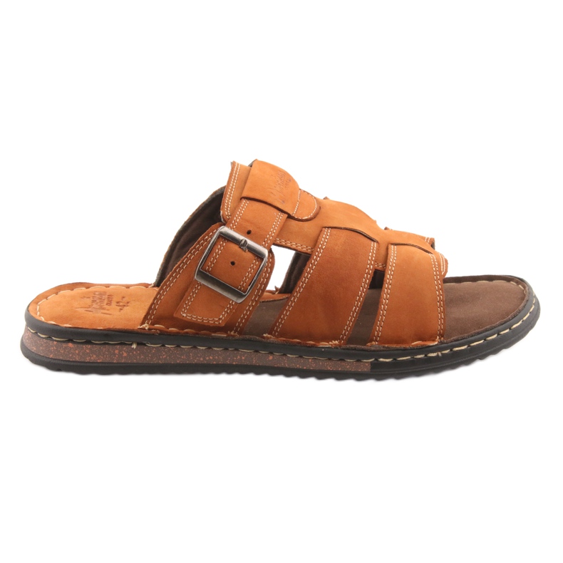 American Club American Men's Flip Flops Lightweight Podka06 Brown maro
