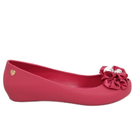 Balerini Meliski cu fundă fucsia CK-86P Fuchsia roz