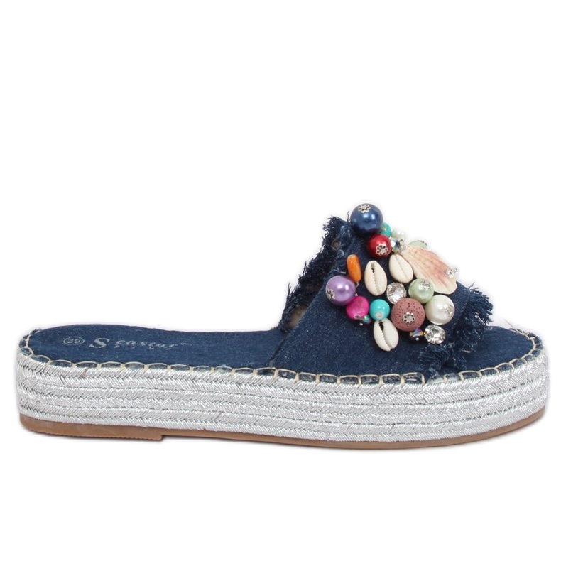 Blue JH80 Blue jeans espadrilles multicolor
