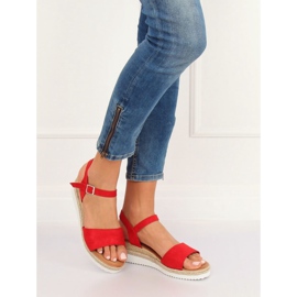 Sandale la tocuri joase roșu 7868-KL Red II-GAT roşu