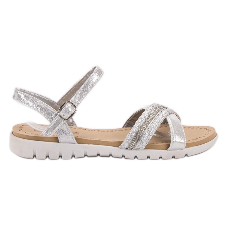 Groto Gogo Sandale Cu Cristale gri Groto Gogo Sandale Cu Cristale gri