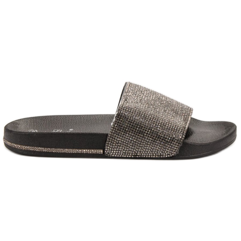 Best Shoes Papuci Cu Zirconiu Cubic negru