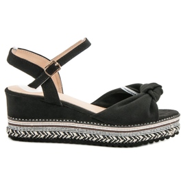 Groto Gogo Sandale Espadrile din piele intoarsa negru Groto Gogo Sandale Espadrile din piele intoarsa negru