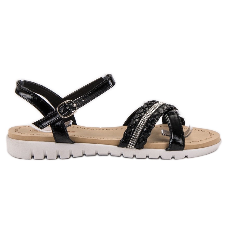 Groto Gogo Sandale Cu Cristale negru Groto Gogo Sandale Cu Cristale negru
