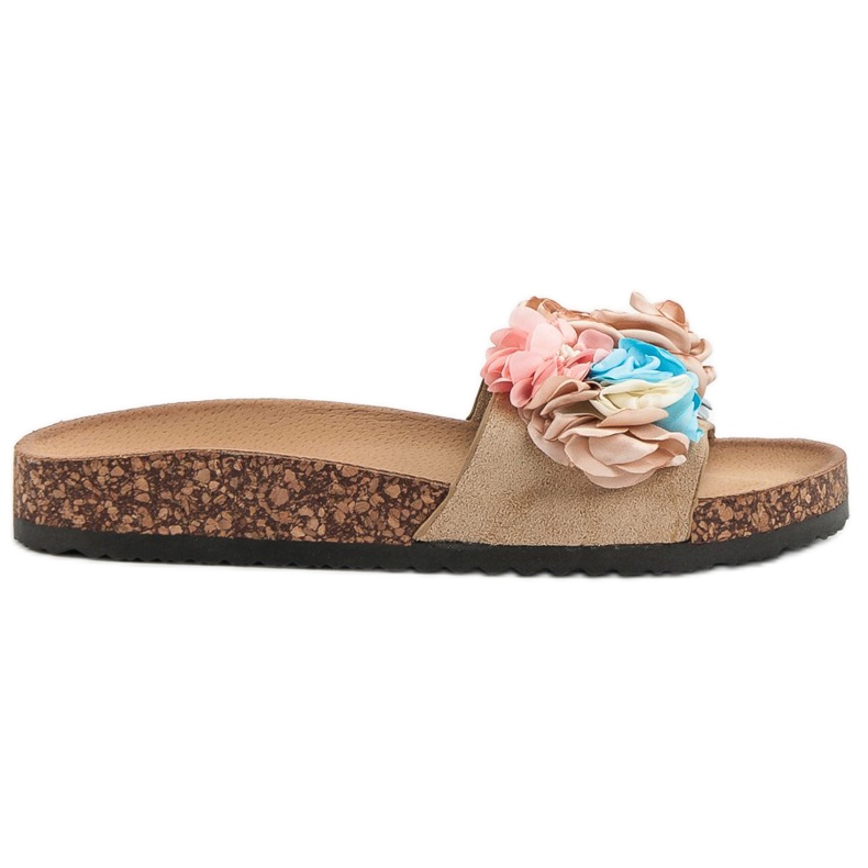 Cm Paris Papuci Cu Flori maro