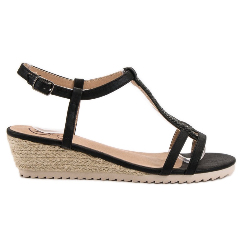 Kylie Sandale cu pene confortabile negru